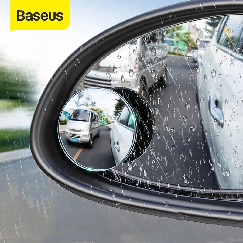 Baseus 2pcs Car Rear View Blind Spot Mirror Full Vision 360 Degree Wide Anger Parking Assistant Mirror